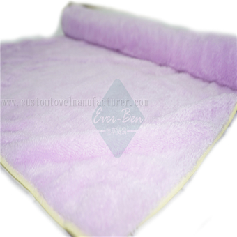 China Bulk Custom floor microfiber yoga towel Supplier Purple Soft Coral Fleece Bath Towel Sheet Supplier